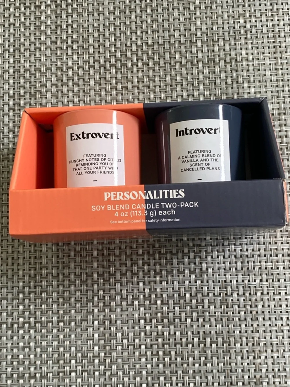 Target 2pk 4oz Glass Introvert and Extrovert Jar Candle Gift Set Room Essential